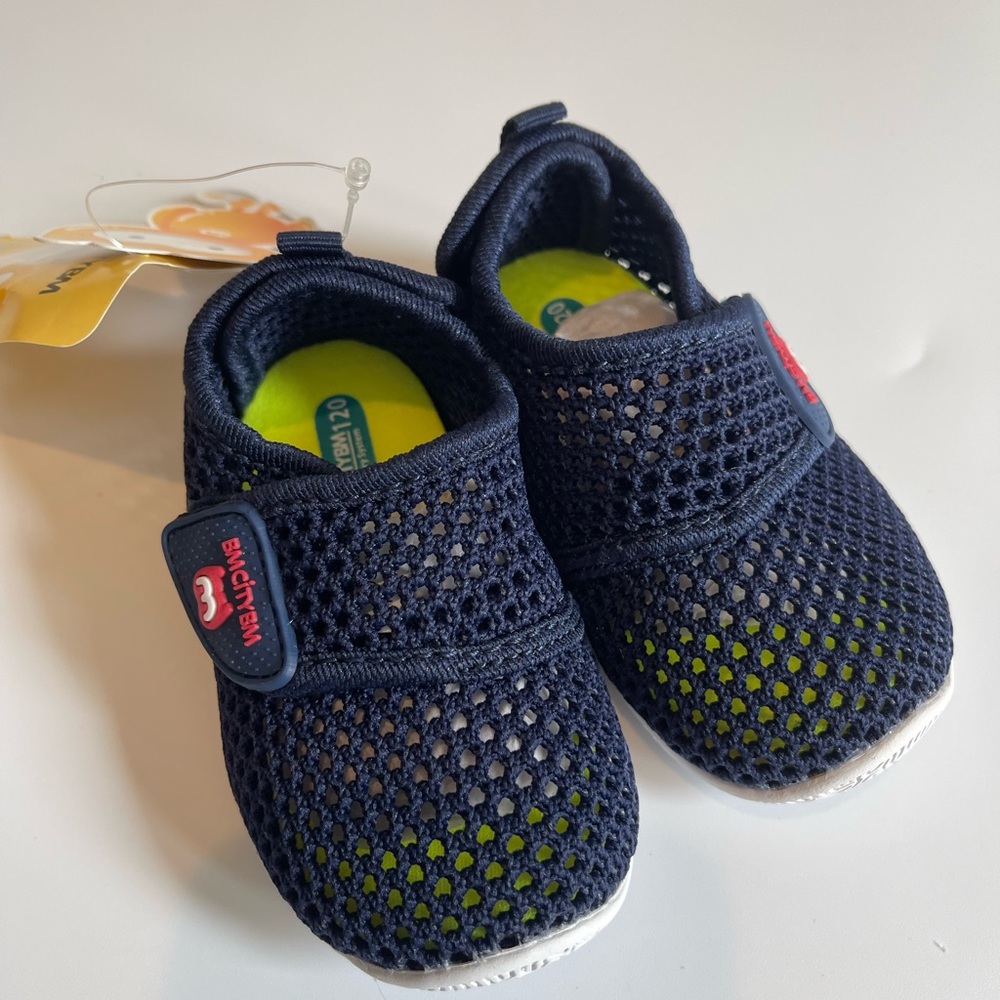 BMCITYBM Baby Shoes Mesh Sneakers 1b-Navy.
